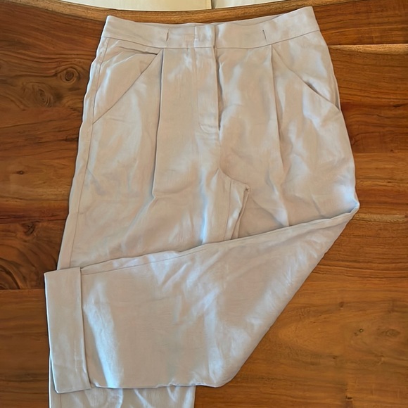 Aritzia Wilfred Allant Linen Pants - slate gray. Size 4 - Picture 7 of 11